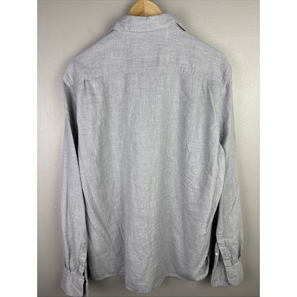 rodd and gunn button Down shirt Size XL Sports Fit Gray Herringbone Italian - Picture 6 of 9